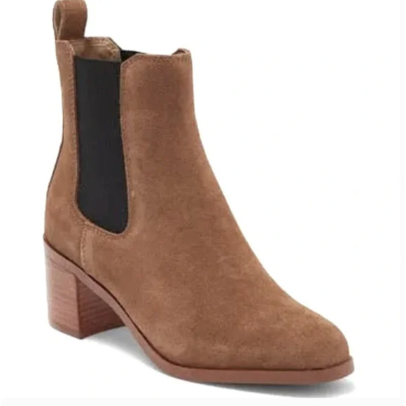 Steve Madden Rhiannon Chelsea Boots 8 Tan Suede NWOT Ankle Booties Boho Western - Picture 1 of 10